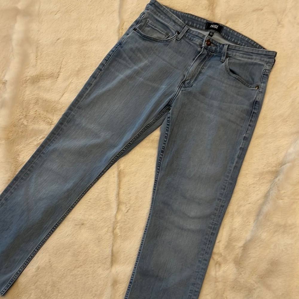 Paige straight leg jeans.